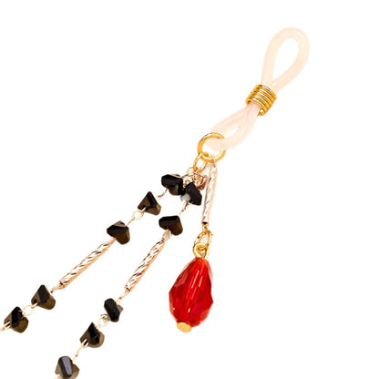 Red Alloy Body Chain For Women Featuring Crystal Pattern, Perfect Chest Jewelry For Nightclub