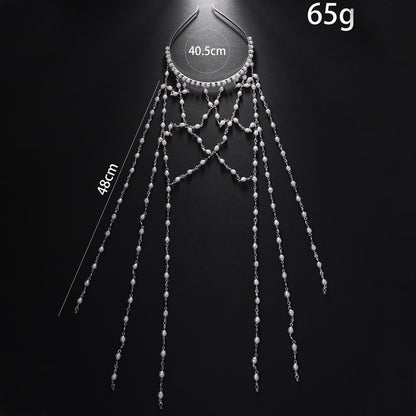 Baroque Style Jewelry Headband With Imitation Pearl In Gold, Elegant Hair Accessory For Women, Perfect For Wedding Season