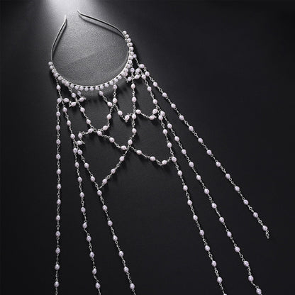 Baroque Style Jewelry Headband With Imitation Pearl In Gold, Elegant Hair Accessory For Women, Perfect For Wedding Season