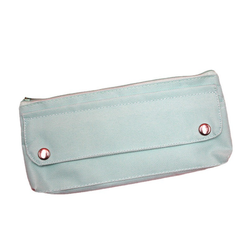 Solid Color Oxford Cloth Pencil Case For Learning, Durable And Stylish Stationery Accessory