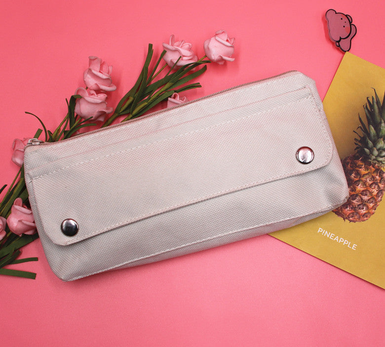 Solid Color Oxford Cloth Pencil Case For Learning, Durable And Stylish Stationery Accessory