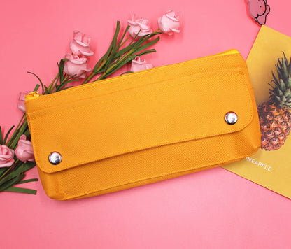 Solid Color Oxford Cloth Pencil Case For Learning, Durable And Stylish Stationery Accessory