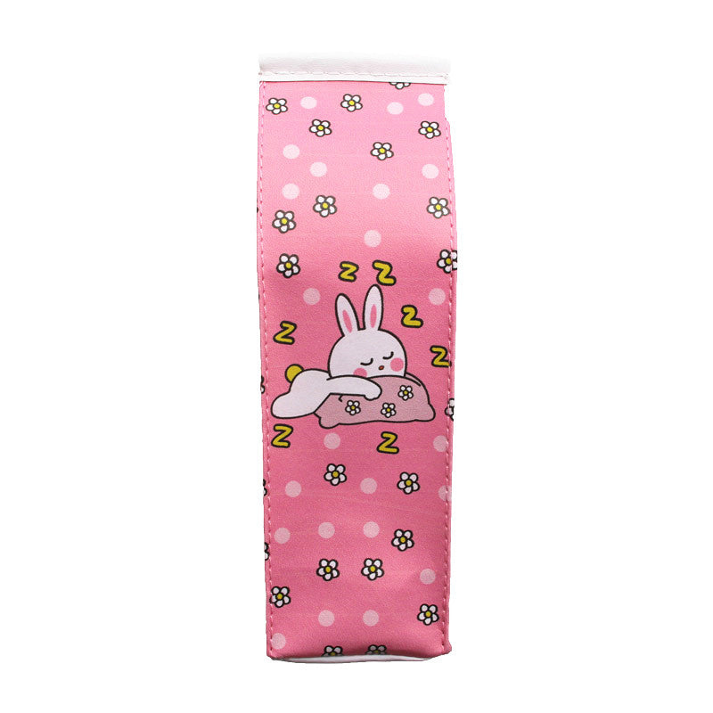 Bear Pencil Case For Learning, Made Of Durable PU Leather, Perfect For School And Office Use