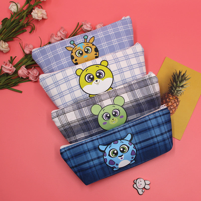 Lattice Pencil Case For Learning, Made Of Durable Polyester, Ideal For School And Office Use
