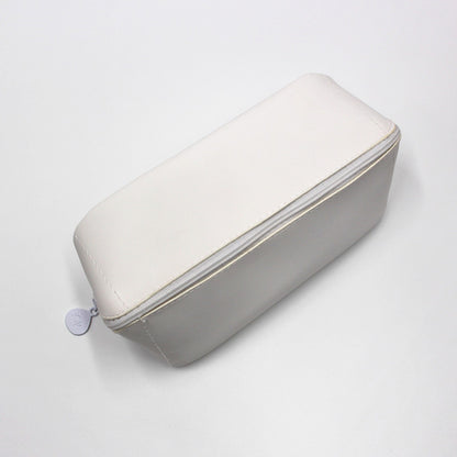 Solid Color PU Leather Pencil Case For Learning, Durable And Stylish Stationery Accessory