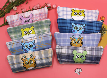 Lattice Pencil Case For Learning, Made Of Durable Polyester, Ideal For School And Office Use