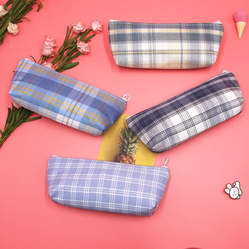 Lattice Pencil Case For Learning, Made Of Durable Polyester, Ideal For School And Office Use