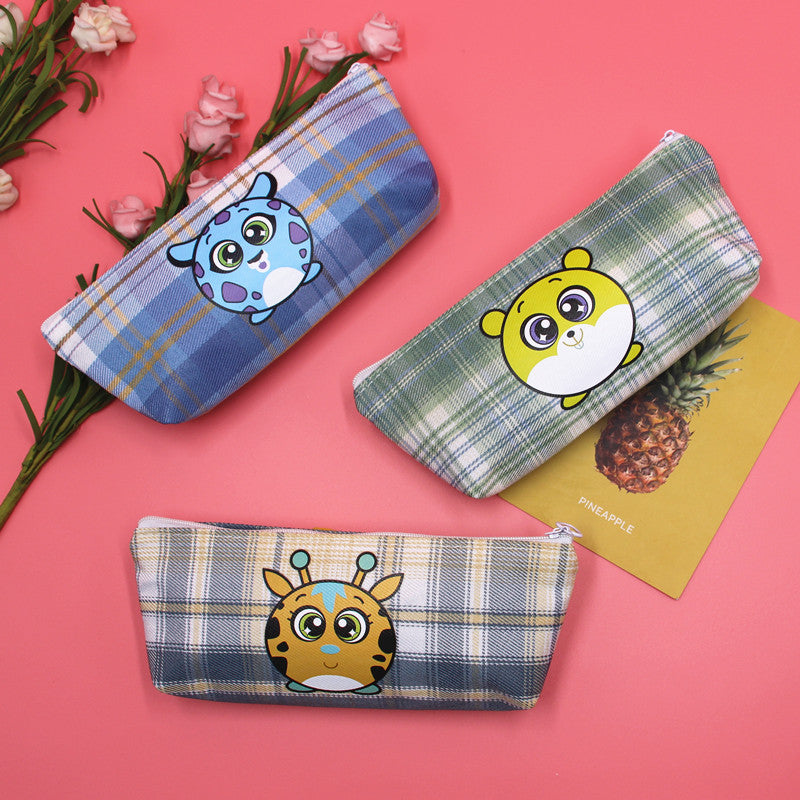Lattice Pencil Case For Learning, Made Of Durable Polyester, Ideal For School And Office Use