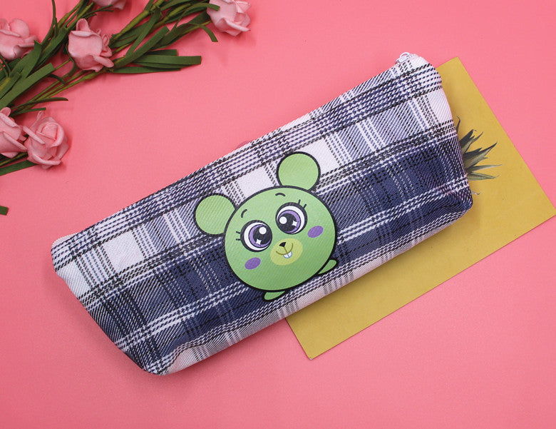 Lattice Pencil Case For Learning, Made Of Durable Polyester, Ideal For School And Office Use