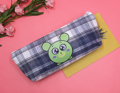 Lattice Pencil Case For Learning, Made Of Durable Polyester, Ideal For School And Office Use