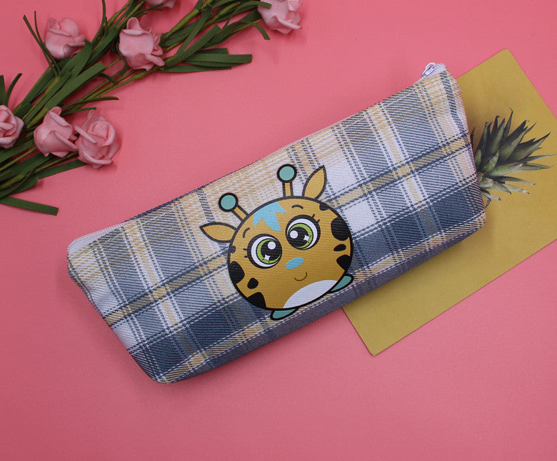 Lattice Pencil Case For Learning, Made Of Durable Polyester, Ideal For School And Office Use