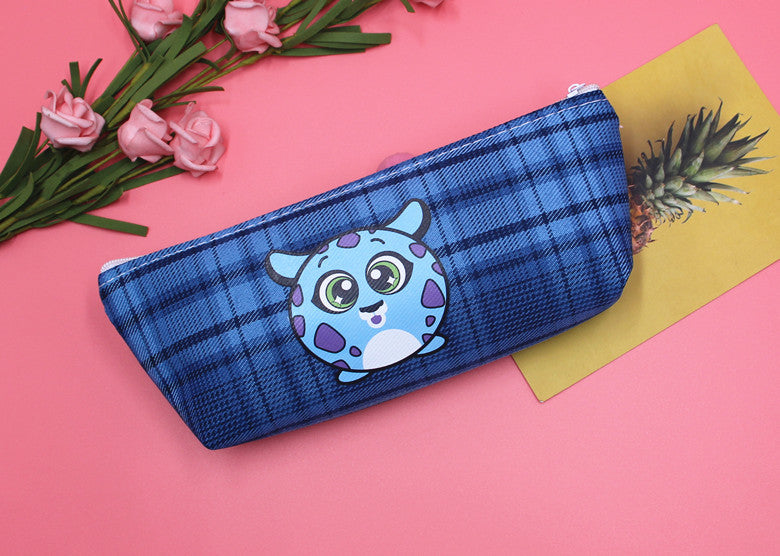 Lattice Pencil Case For Learning, Made Of Durable Polyester, Ideal For School And Office Use
