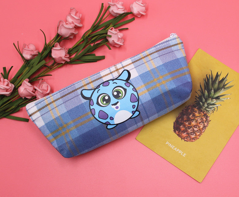 Lattice Pencil Case For Learning, Made Of Durable Polyester, Ideal For School And Office Use