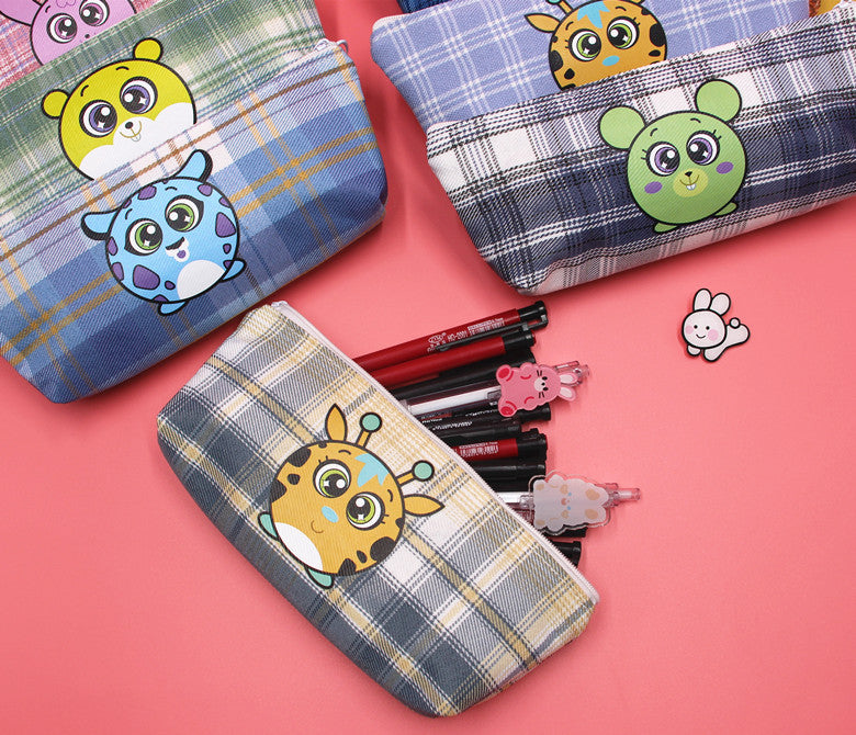 Lattice Pencil Case For Learning, Made Of Durable Polyester, Ideal For School And Office Use