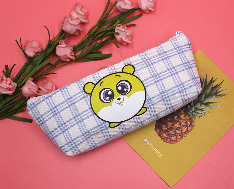 Lattice Pencil Case For Learning, Made Of Durable Polyester, Ideal For School And Office Use