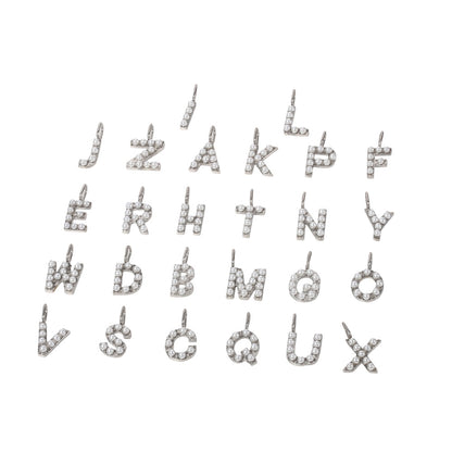 Letter Pendant In Titanium Steel With PVD Coated And Electroplated Finish, Steel Color, Commute Style Jewelry Accessories