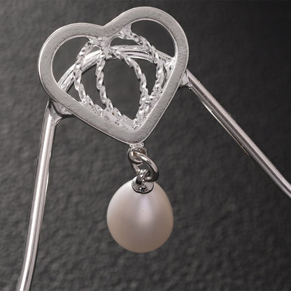 Silver Alloy Body Chain For Women Featuring Heart Shape Pattern With White Crystal Inlay And Electroplated Finish