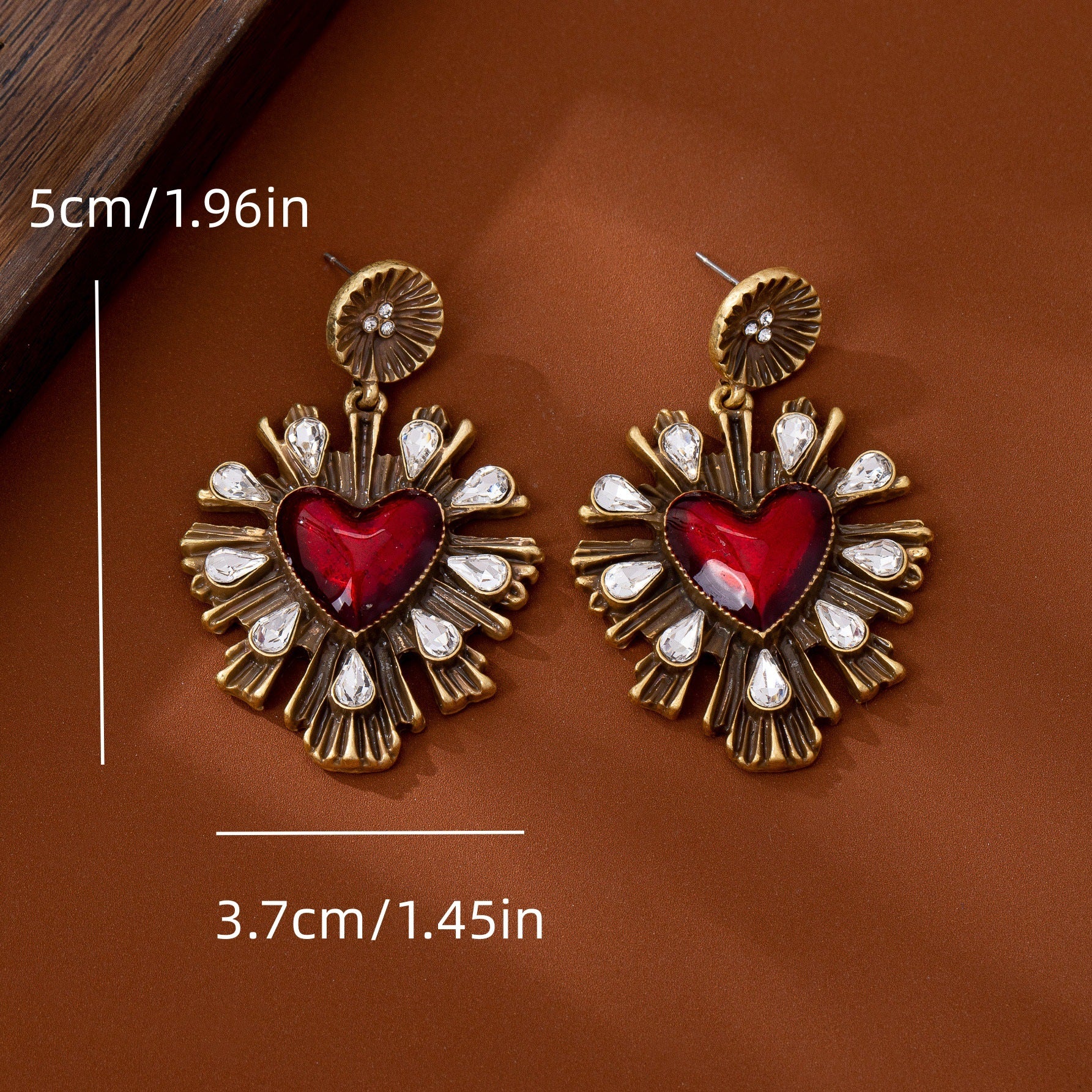 Heart Shape Drop Earrings For Unisex Featuring Silver Zinc Alloy With 925 Sterling Silver Studs Crafted With Folds