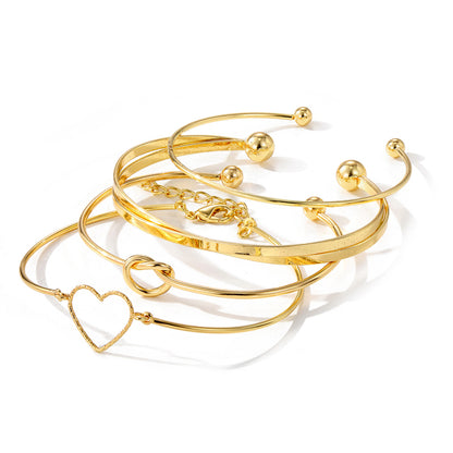 Geometric Jewelry Set For Women With KC Golden Plated Alloy And Zircon, Featuring 0.01µm Plating And Slider Chain