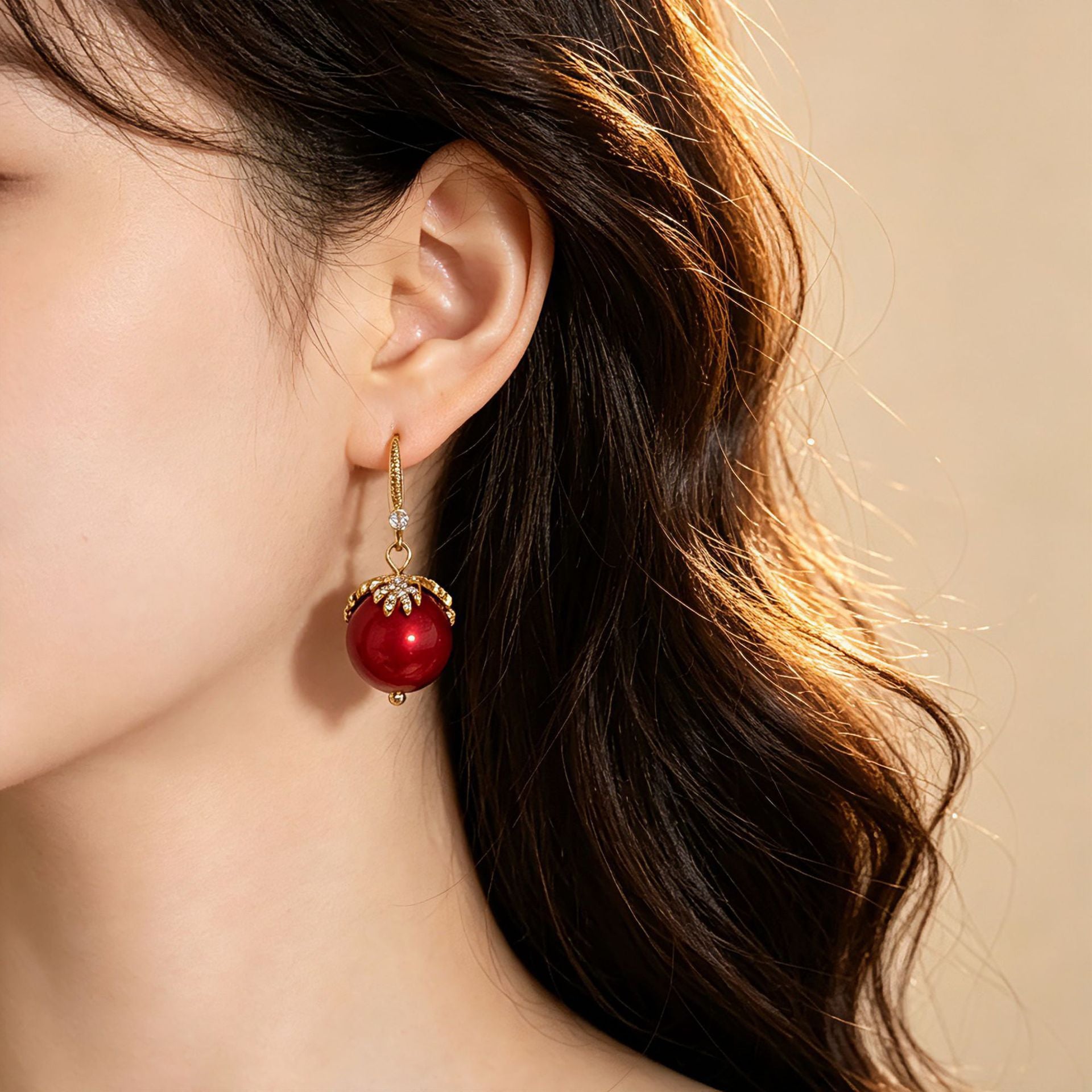 Retro Crown Earrings For Unisex Featuring White Zinc Alloy With Rhinestones Ear Hook Design