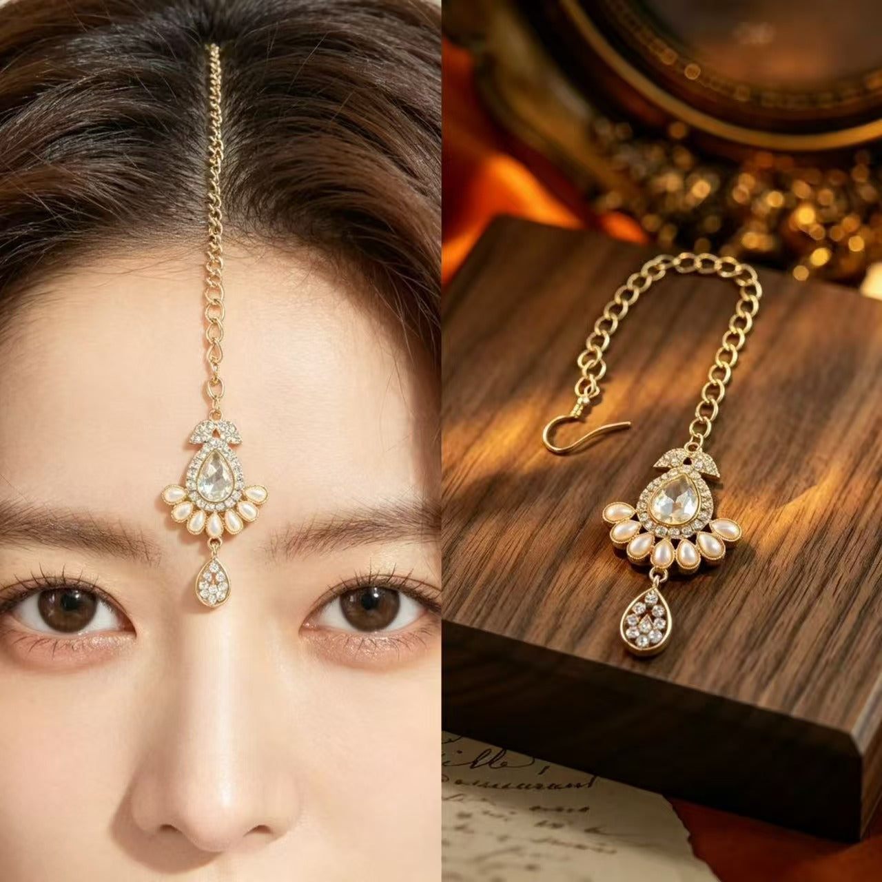 Retro Unisex Necklace Featuring Water Droplets Pattern In Electroplated Zinc Alloy, 1 Set Jewelry Set
