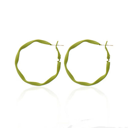 Moon For Unisex Stud Earrings In Green Metal Featuring 925 Sterling Silver Posts With Sweet Style