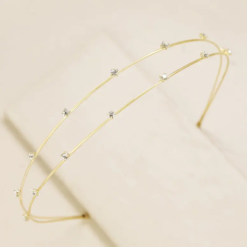 Geometric Bridal Jewelry Headband For Women With Rhinestones, Perfect For Wedding Season