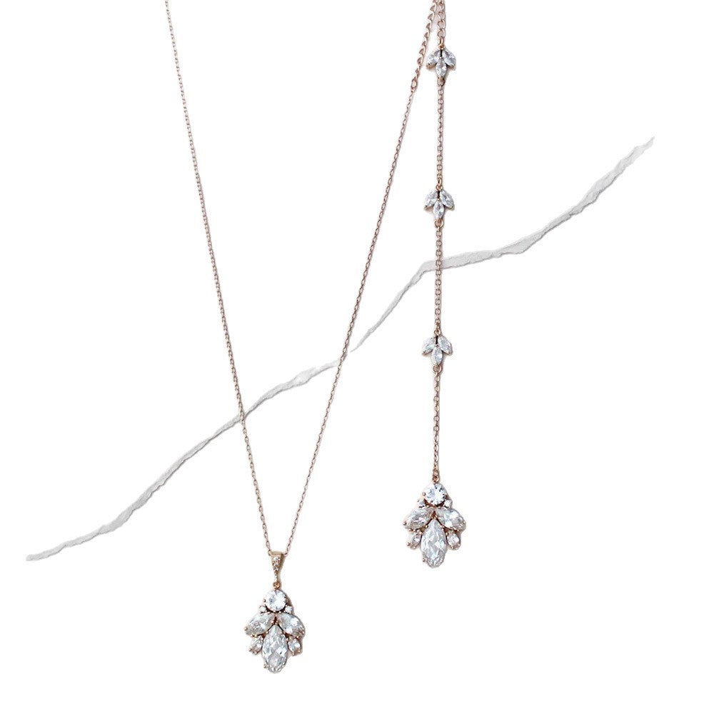 Silver Alloy Body Chain For Women With Leaf Pattern And Electroplated Finish, Featuring Rhinestones
