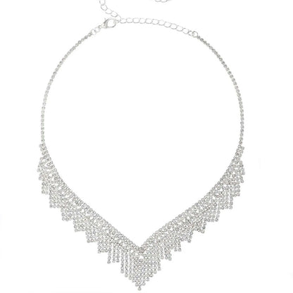 Women’s Jewelry Set Featuring Tassel Pattern In Dyed Black Alloy, Perfect For Wedding, 1 Set