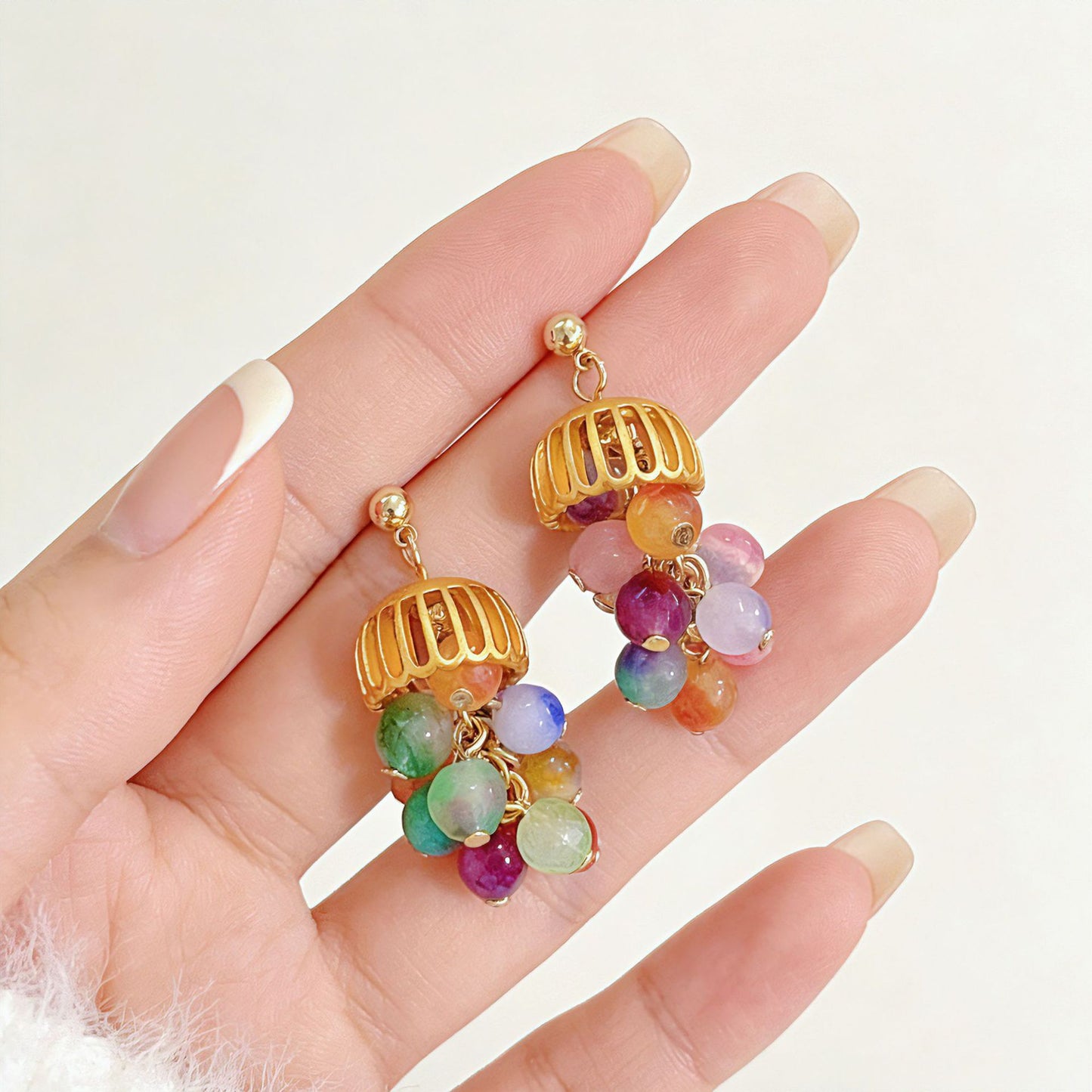 Tassel Earrings For Unisex Featuring White Alloy Design With 925 Sterling Silver Studs