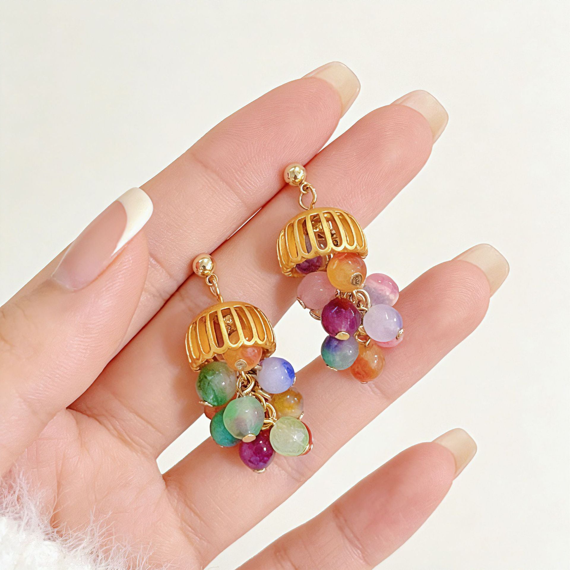 Tassel Earrings For Unisex Featuring White Alloy Design With 925 Sterling Silver Studs