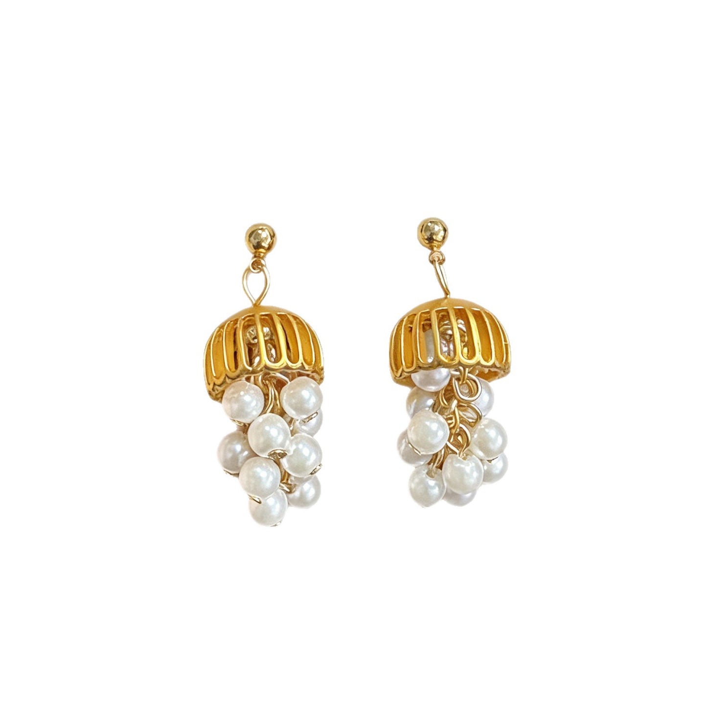 Tassel Earrings For Unisex Featuring White Alloy Design With 925 Sterling Silver Studs
