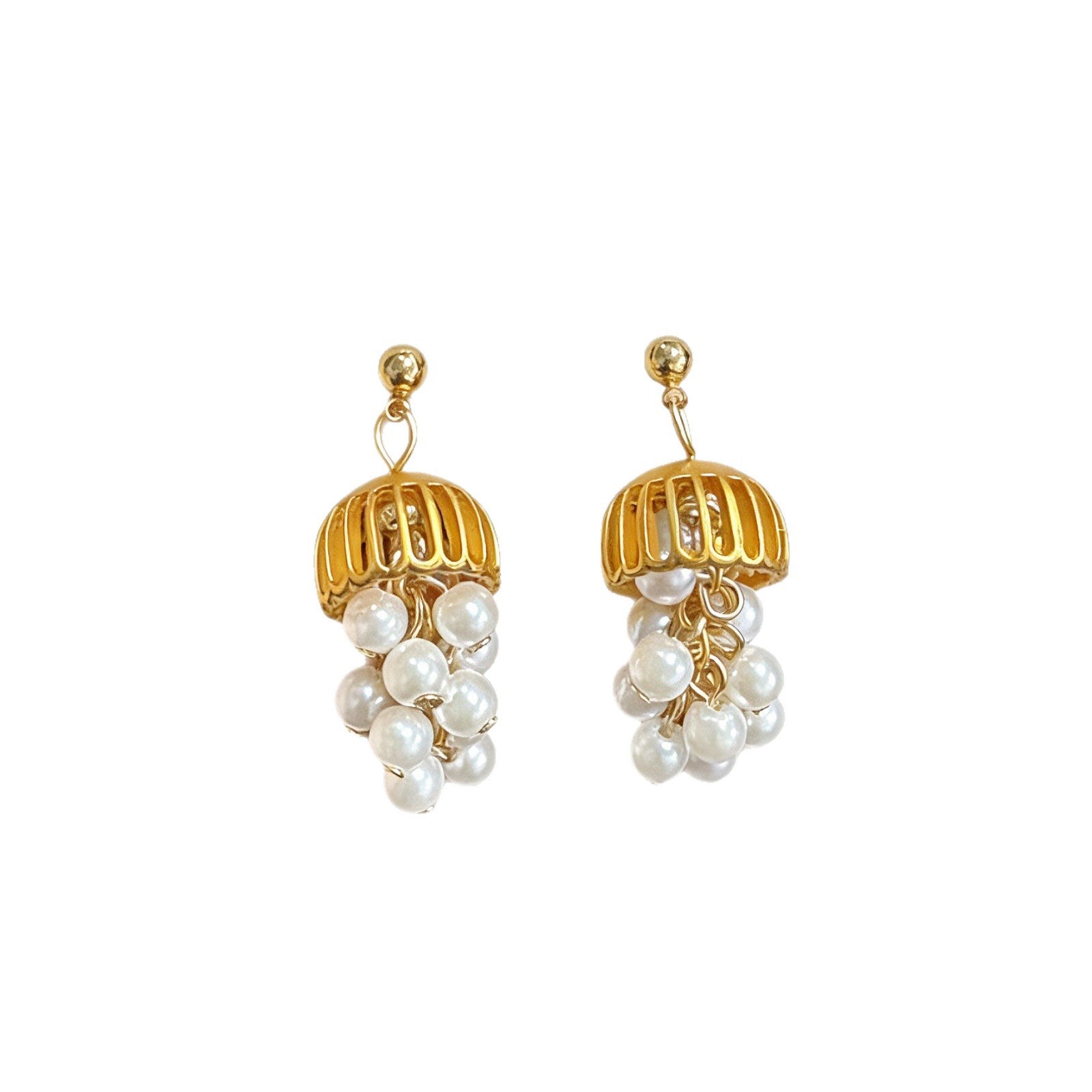 Tassel Earrings For Unisex Featuring White Alloy Design With 925 Sterling Silver Studs
