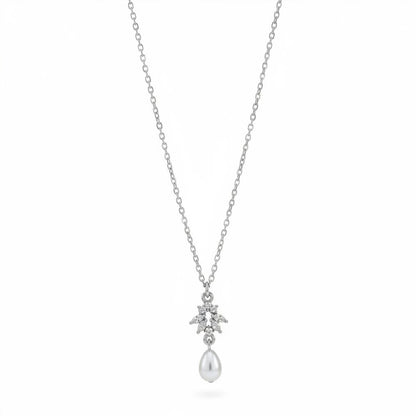 Silver Alloy Body Chain For Women Featuring Pearl Pattern And Zircon Inlay, Perfect For Wedding Back Accessory