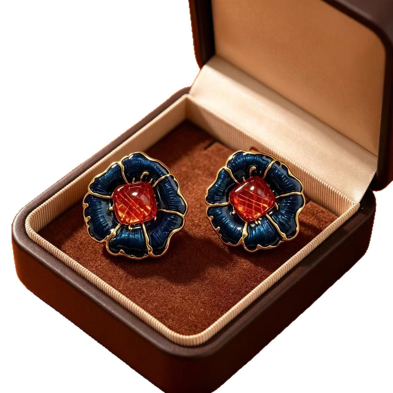 Handmade Flowers Earrings For Unisex Featuring 925 Sterling Silver Ear Studs In Silver Alloy