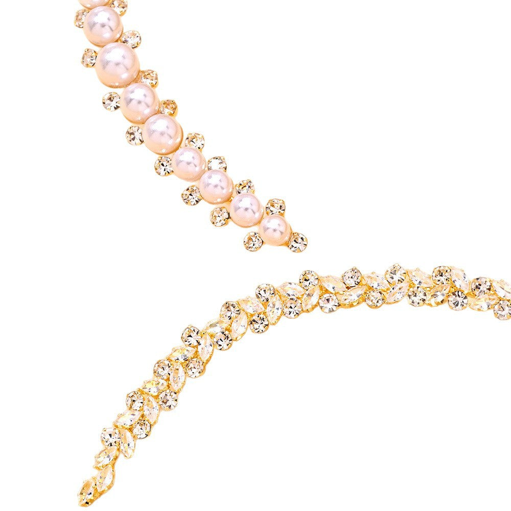 Rhombus Alloy Choker For Women With Rhinestones Pendant In Silver