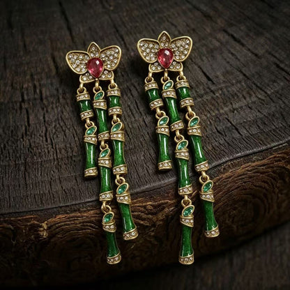 Butterfly Tassel Earrings For Unisex Featuring Zinc Alloy Material And 925 Sterling Silver Stud Posts In Silver