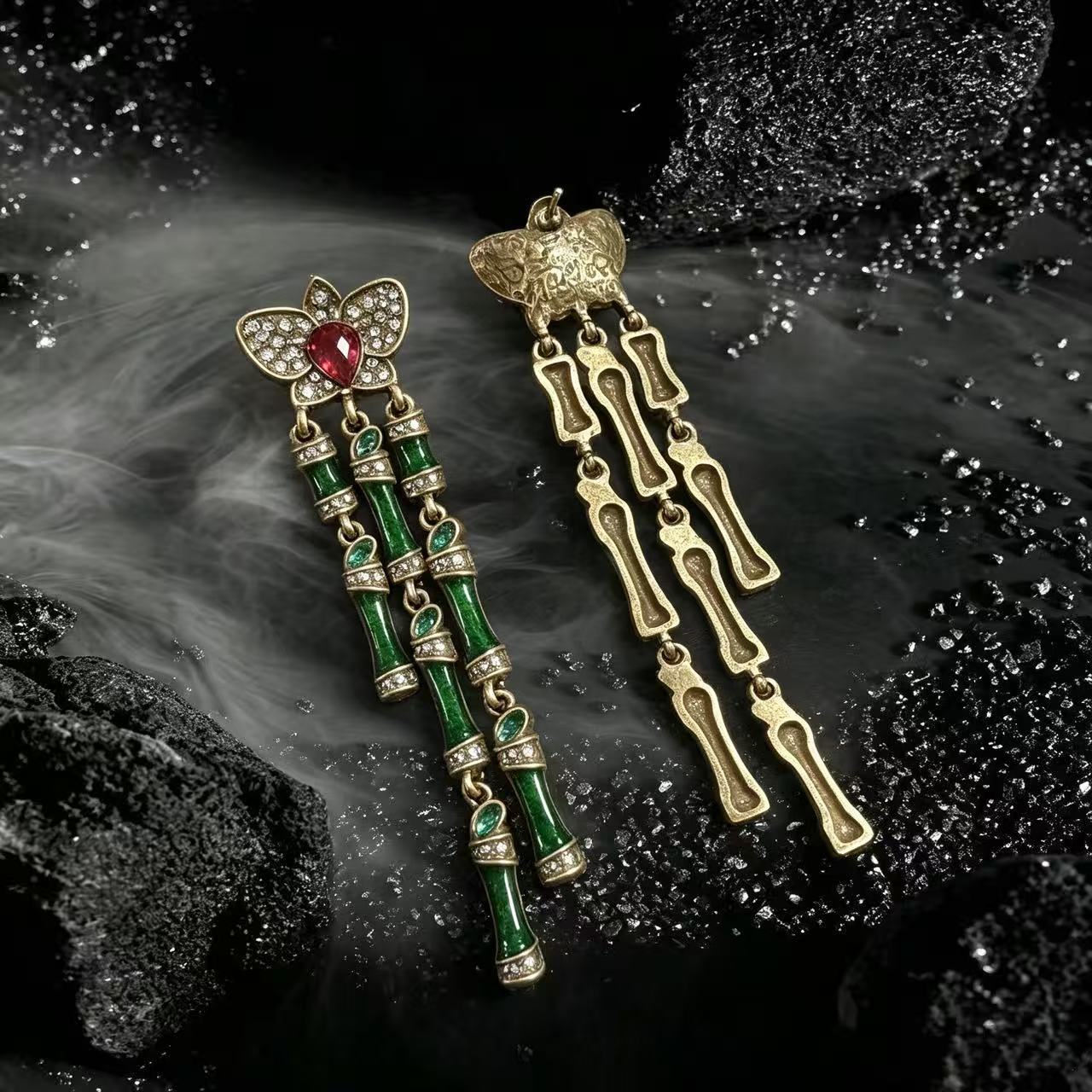 Butterfly Tassel Earrings For Unisex Featuring Zinc Alloy Material And 925 Sterling Silver Stud Posts In Silver