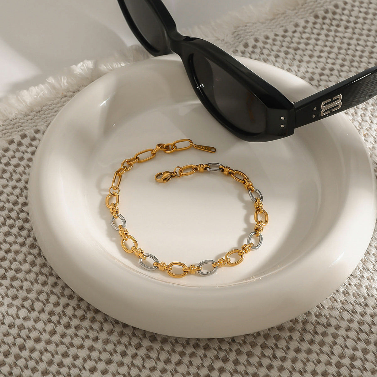 Waterproof Non Tarnish Necklace For Women Featuring Titanium Steel Chain With 18K Real Gold Plated Electroplated Finish