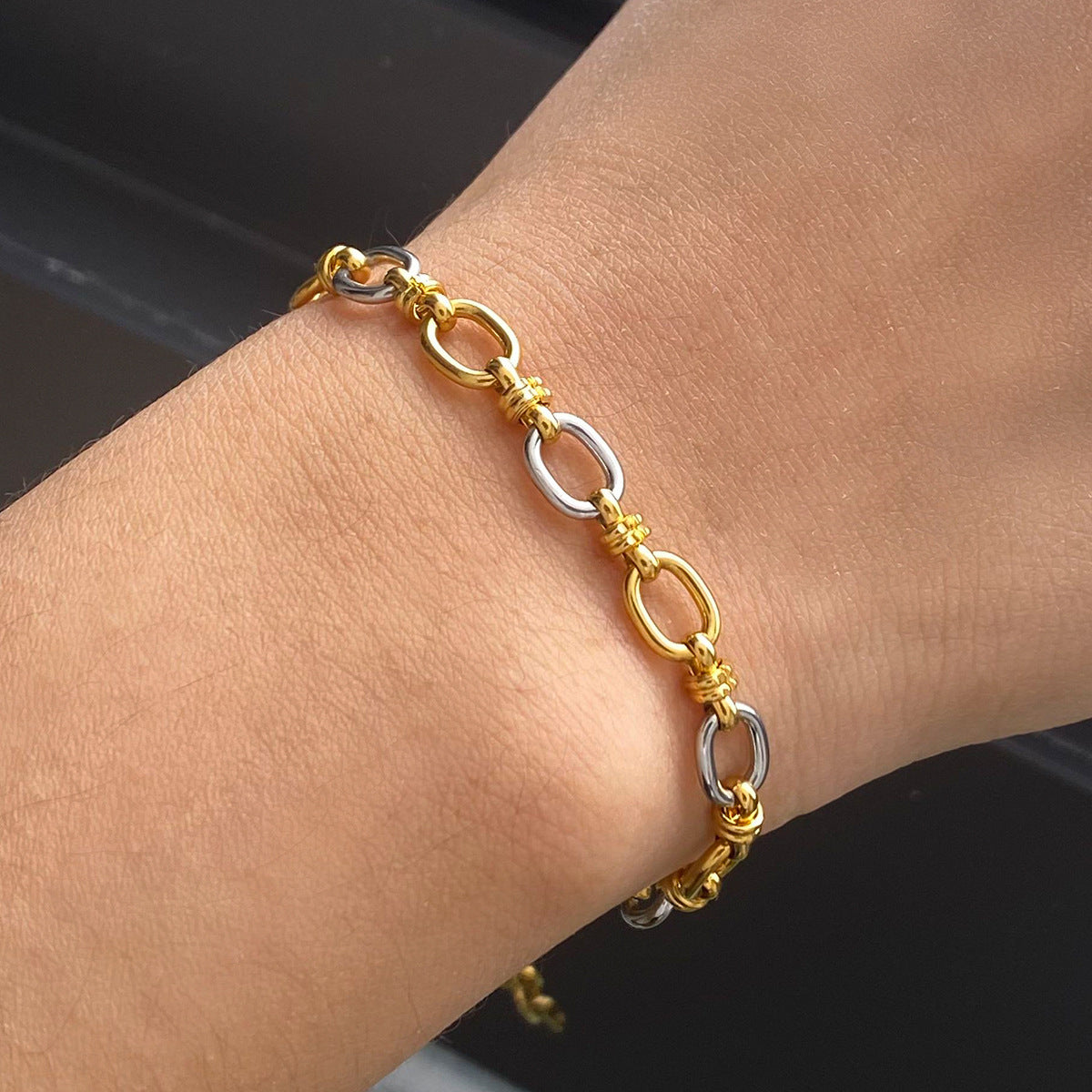 Waterproof Non Tarnish Necklace For Women Featuring Titanium Steel Chain With 18K Real Gold Plated Electroplated Finish