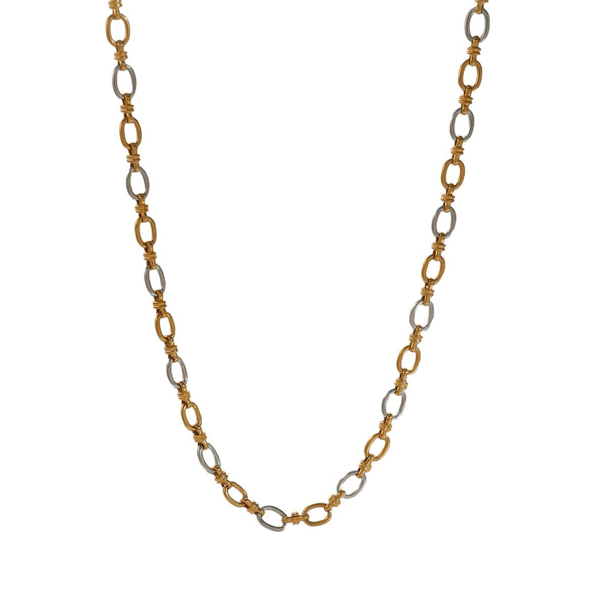 Waterproof Non Tarnish Necklace For Women Featuring Titanium Steel Chain With 18K Real Gold Plated Electroplated Finish