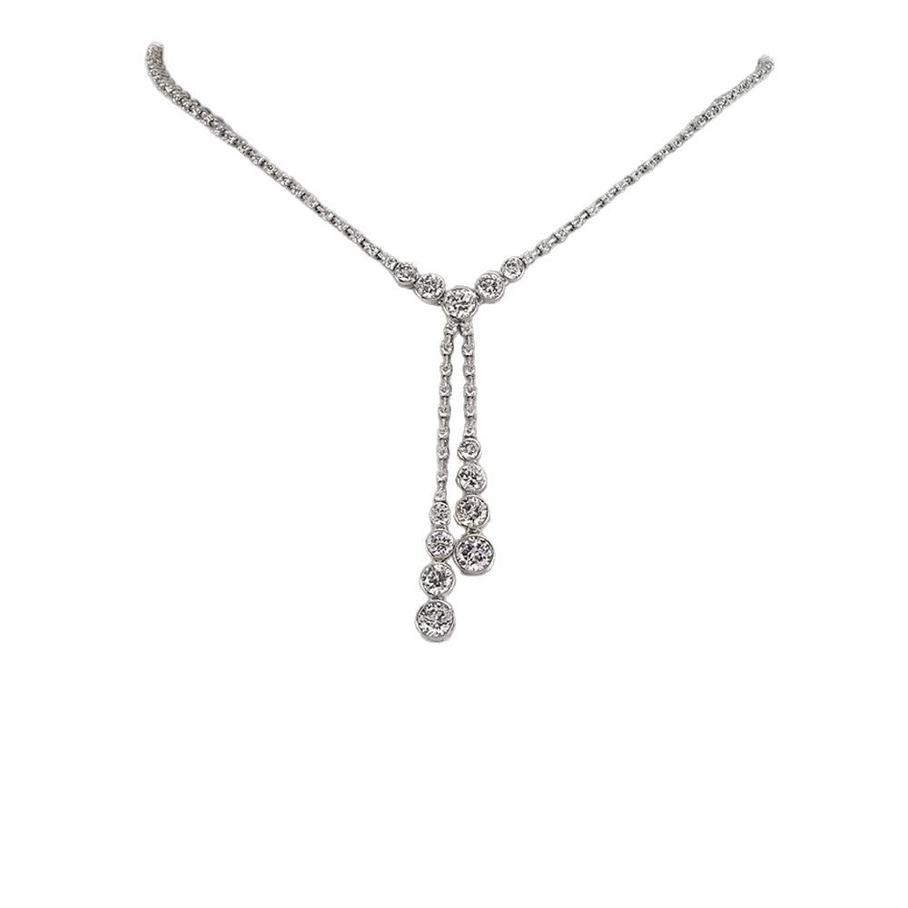 Heart Shape Jewelry Set For Women In Silver Alloy With Rhinestones And Tassel Design