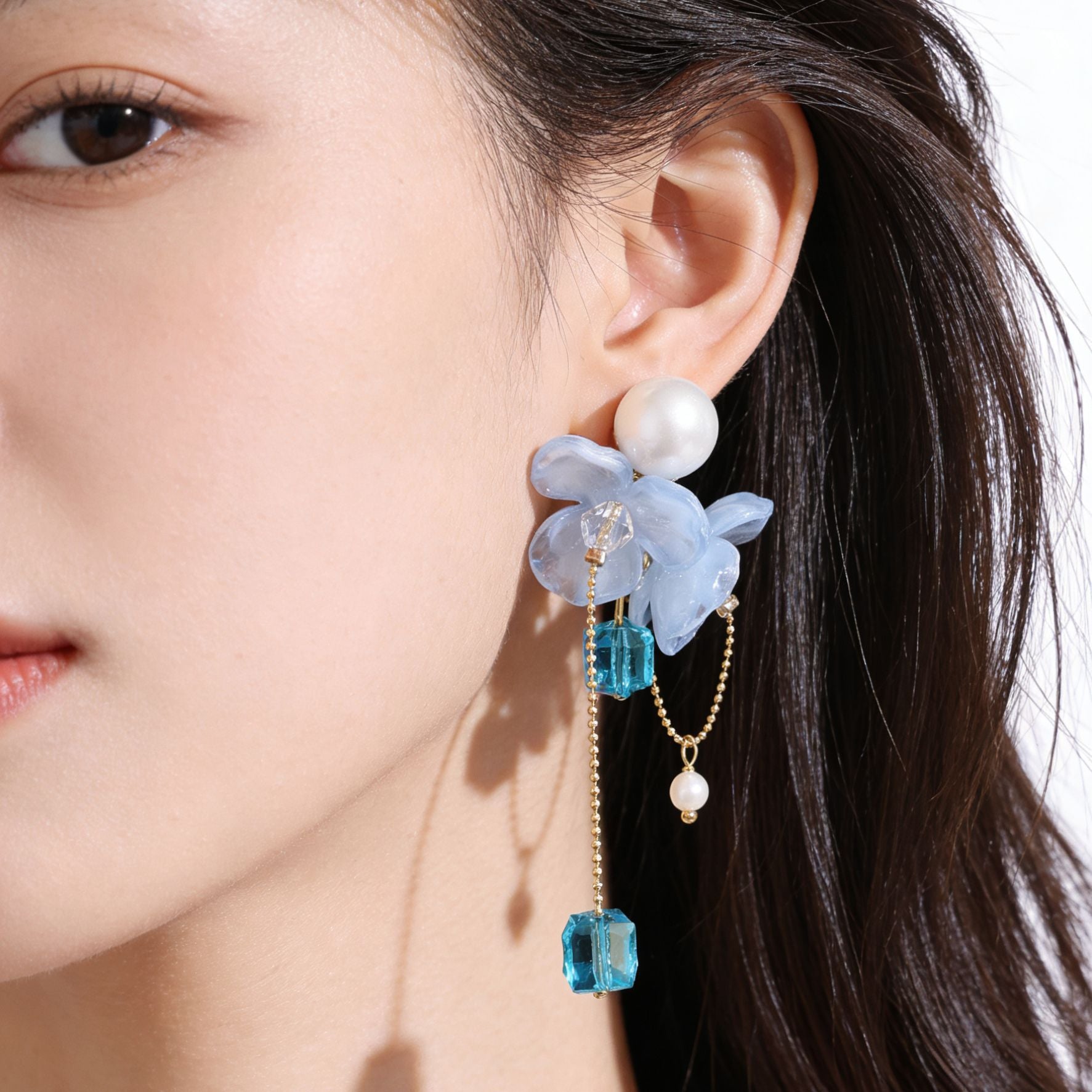 Sweet Flowers Tassel Earrings For Unisex Featuring Natural Pink Shell And Mother-of-pearl Shell Inlay