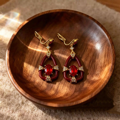 Water Droplets Stud Earrings For Unisex Featuring Dyed Black Zinc Alloy With Rhinestones And 925 Sterling Silver Posts