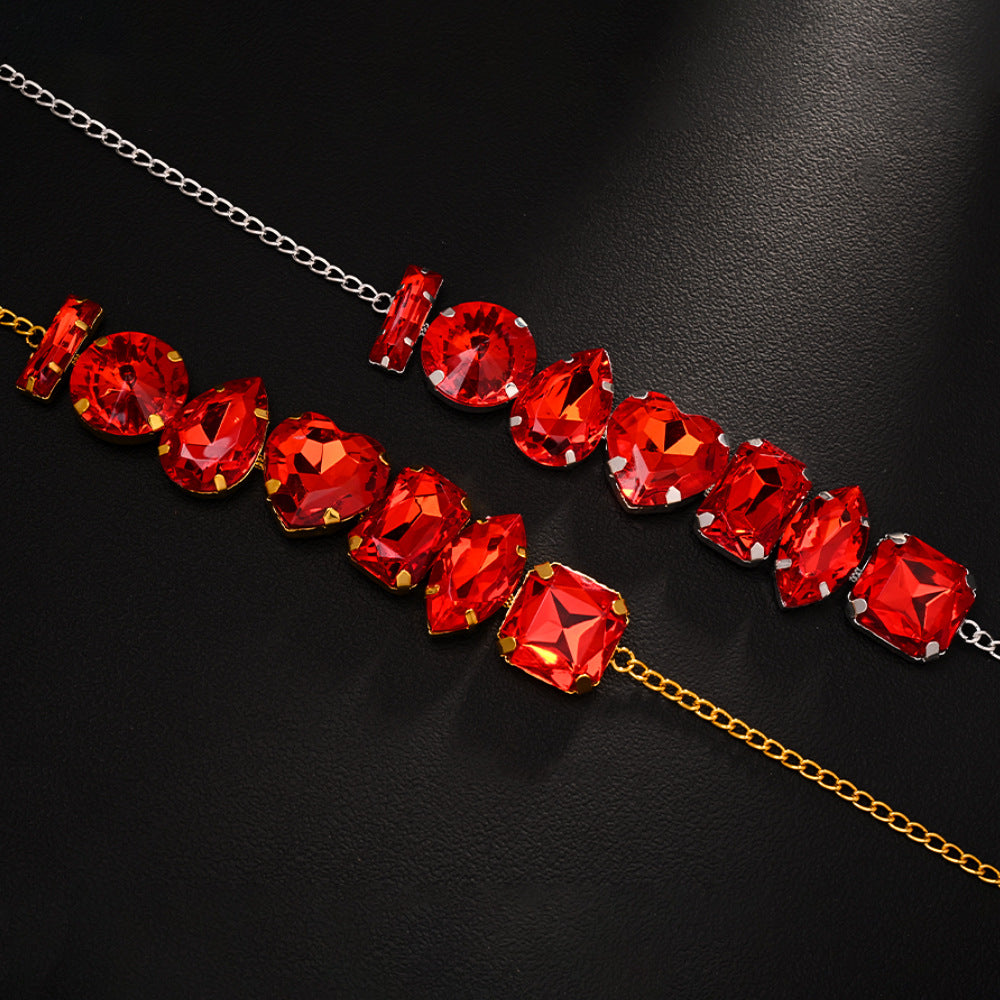 Heart Shape Hair Chain For Women In Mixed Materials With Silver Zircon Inlay, Ideal For Autumn Hairpin Accessory