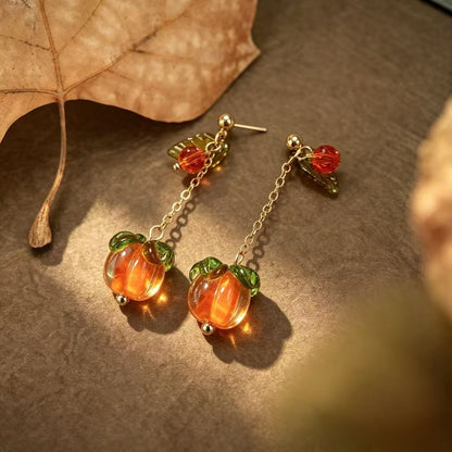 Sweet Fruit Stud Earrings For Women With 925 Sterling Silver Posts, Zinc Alloy Design, Perfect For New Year