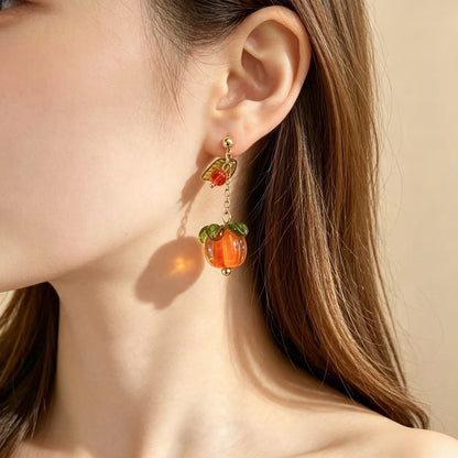 Sweet Fruit Stud Earrings For Women With 925 Sterling Silver Posts, Zinc Alloy Design, Perfect For New Year