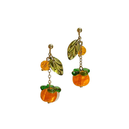Sweet Fruit Stud Earrings For Women With 925 Sterling Silver Posts, Zinc Alloy Design, Perfect For New Year