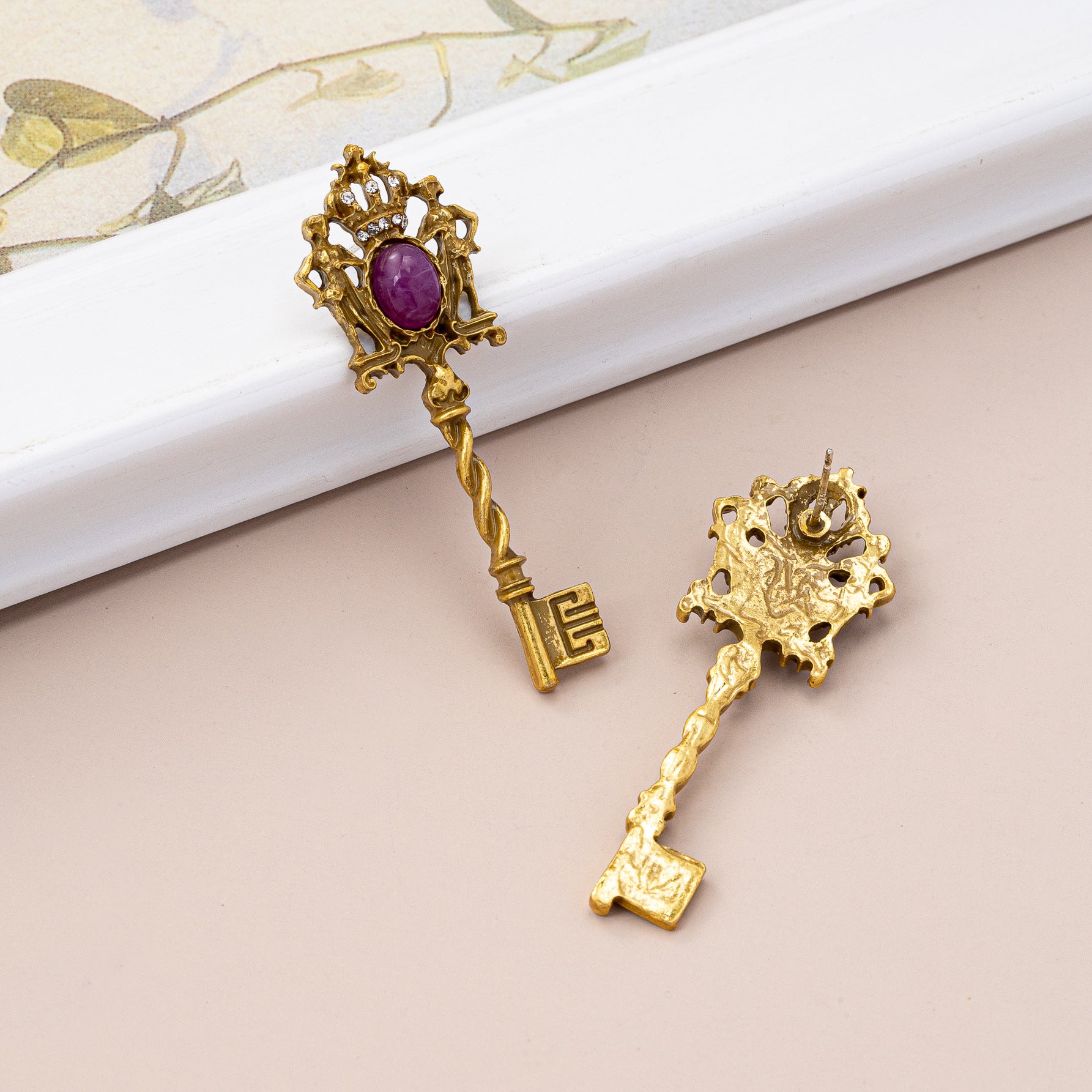 Water Droplets Stud Earrings For Unisex Featuring Ombre Enamel Design With Alloy Posts