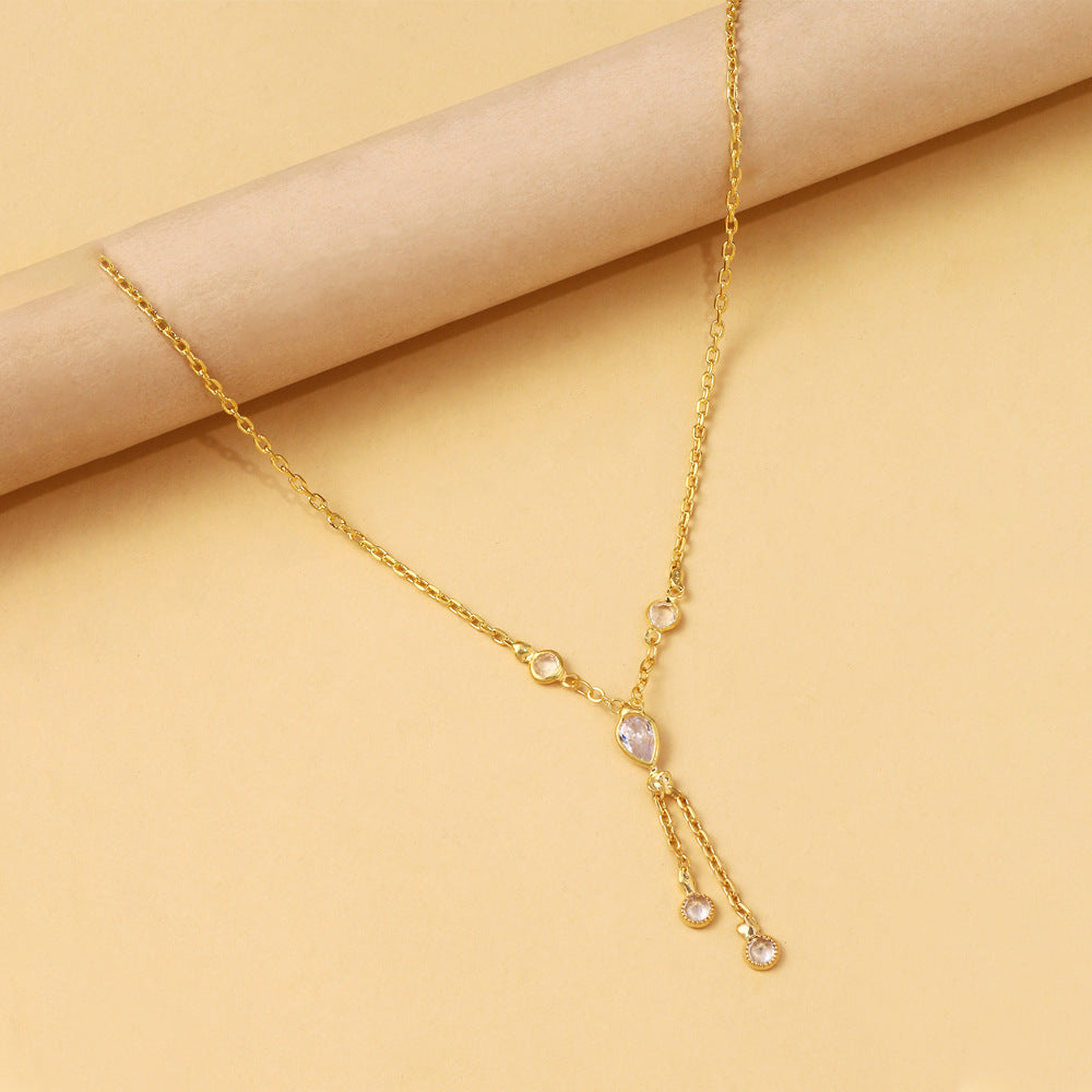 Simple Style Metal Waist Chain For Women Featuring Water Droplets Design In Gold